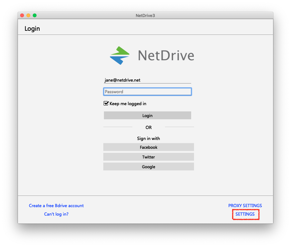 netdrive 3 authentication fails